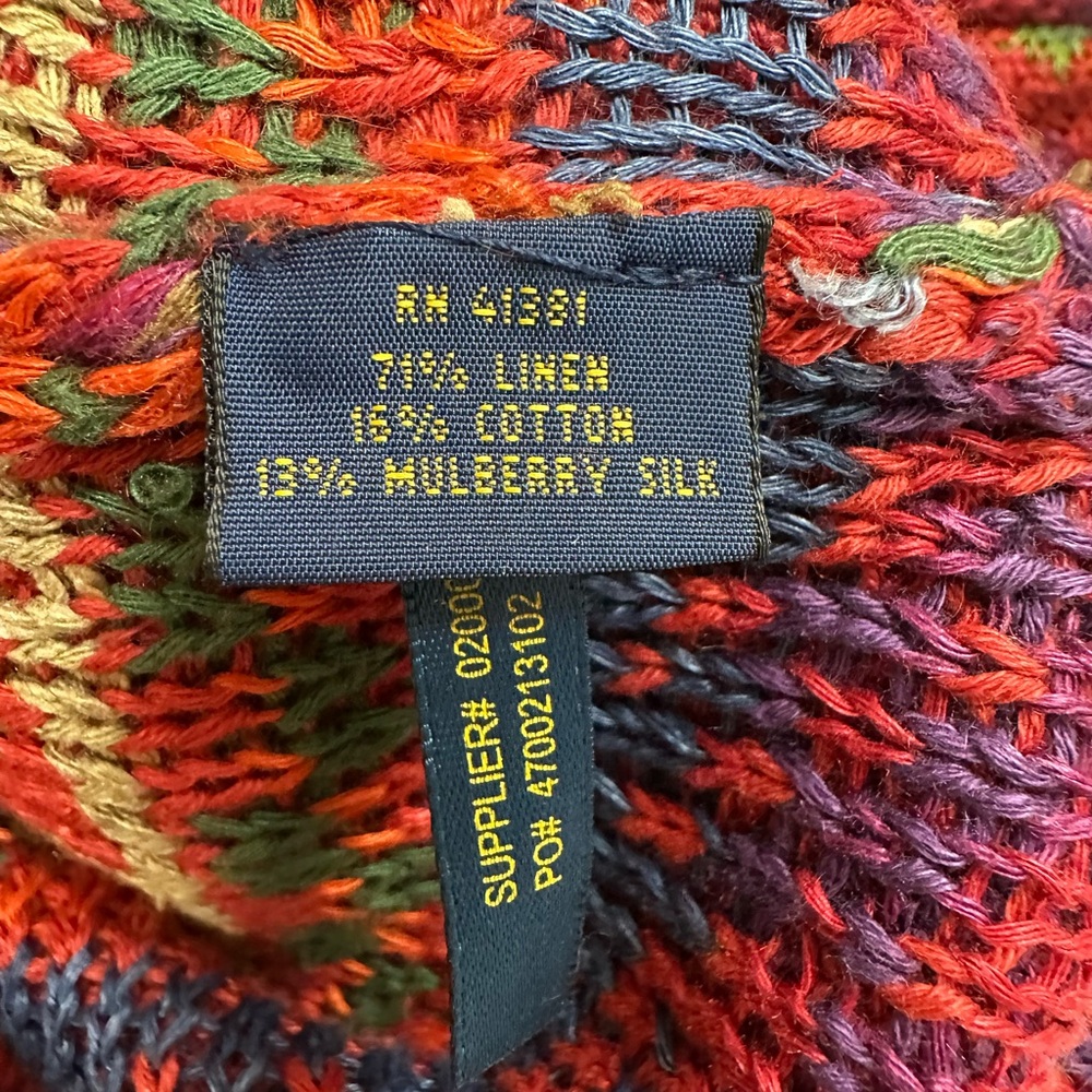 Ralph Lauren Red Multicolor Beacon blanket dress - Picture 7 of 7